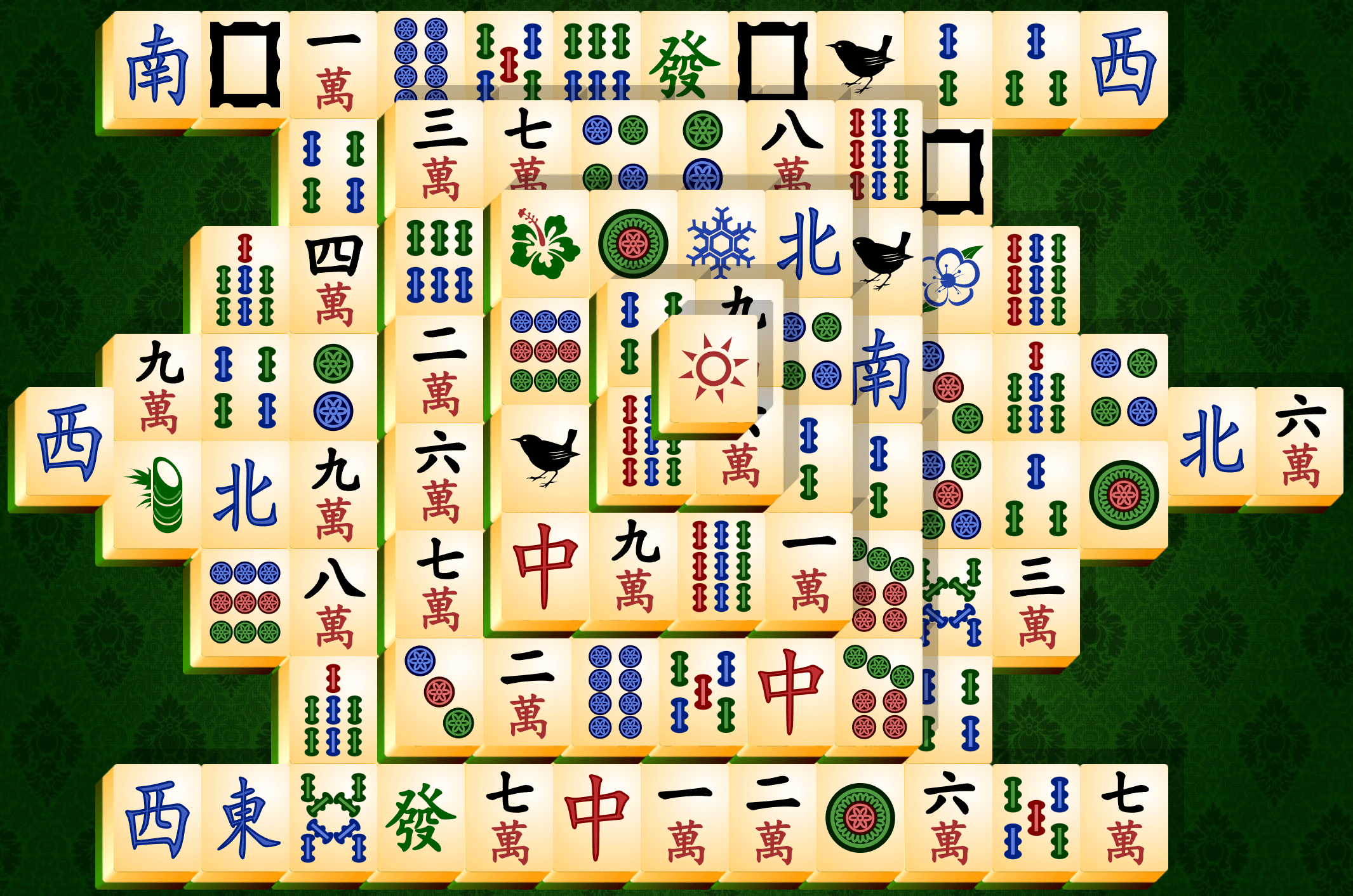 Mahjong pasjanss, kilpkonna paigutus